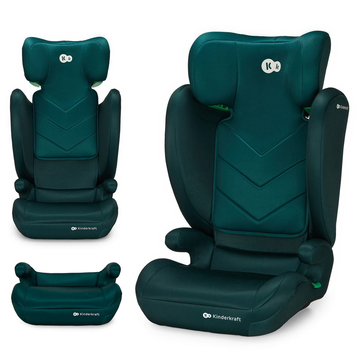 KINDERKRAFT I-SPARK i dydžio autokėdutė 100-150cm žalia – kūdikių prekė