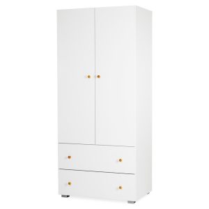 KLUPŚ KAROLINA 2 dalių spinta, balta ir pušinė
