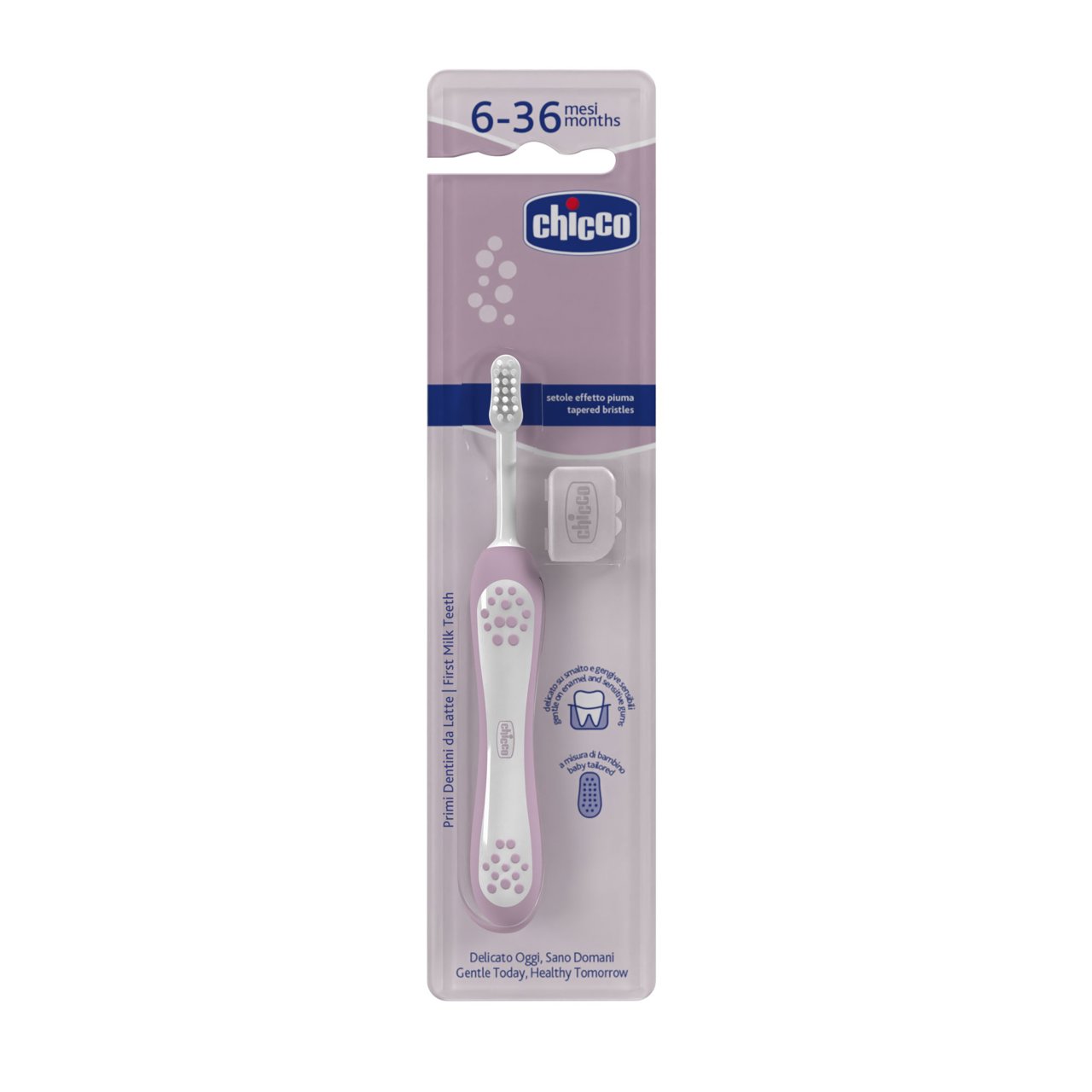 CHICCO Lila dantų šepetėlis 6-36 m