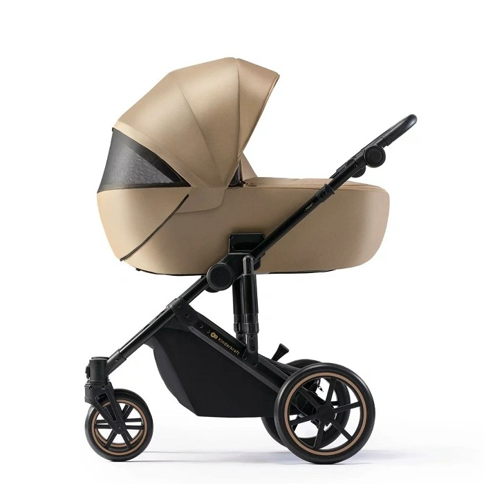 KINDERKRAFT daugiafunkcinis vežimėlis 3in1 PRIME 2 mink pro sandrose beige – kūdikių prekė