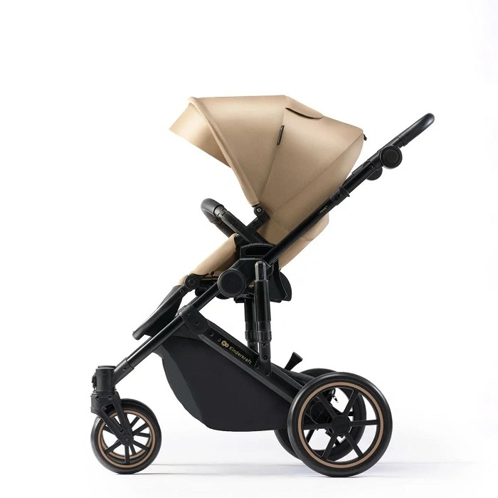 KINDERKRAFT daugiafunkcinis vežimėlis 3in1 PRIME 2 mink pro sandrose beige – kūdikių prekė