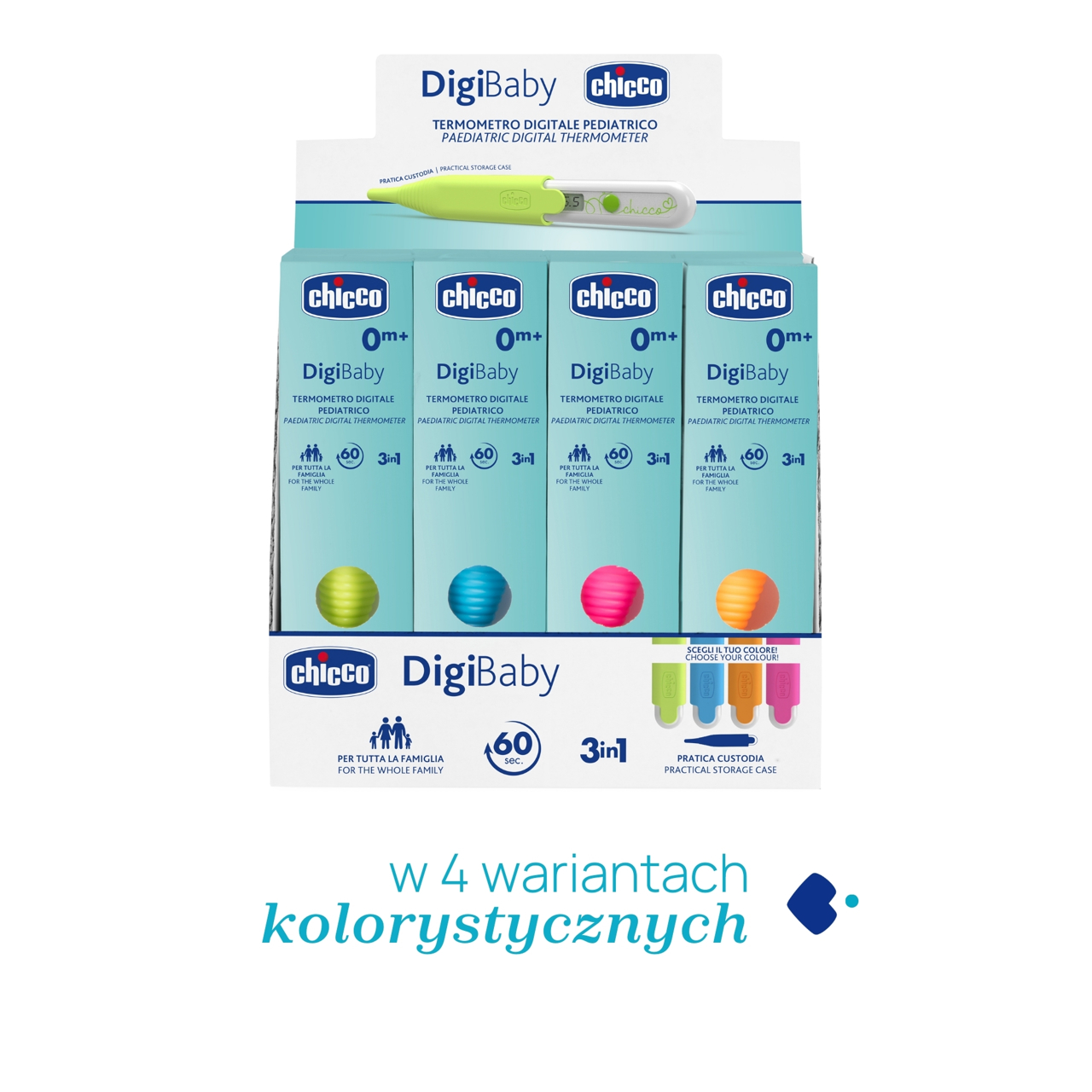 CHICCO DIGI BABY elektroninis termometras – kūdikių prekė
