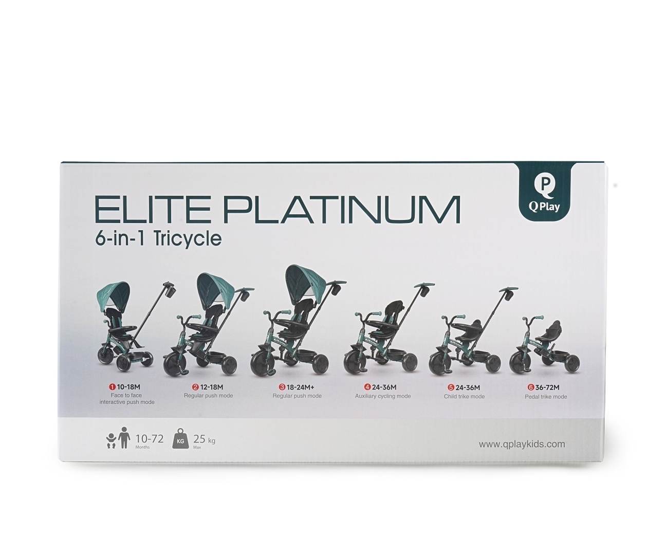 MILLY MALLY Qplay Elite Platinum Grey triratis – kūdikių prekė