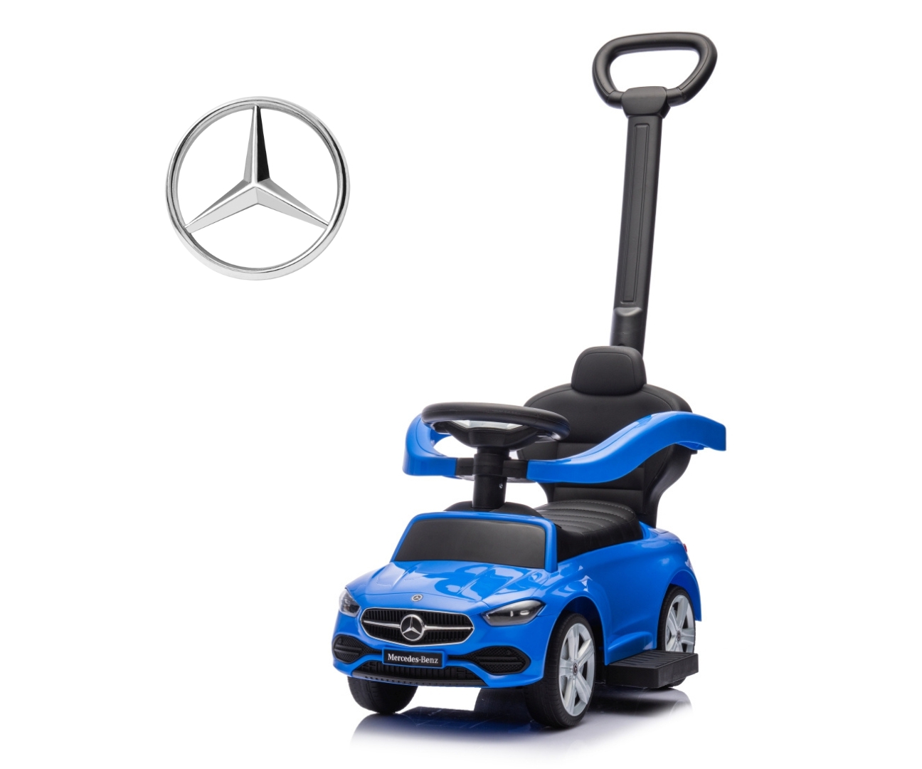 MILLY MALLY Transporto priemonė su Mercedes C-Class Blue rankena – kūdikių prekė