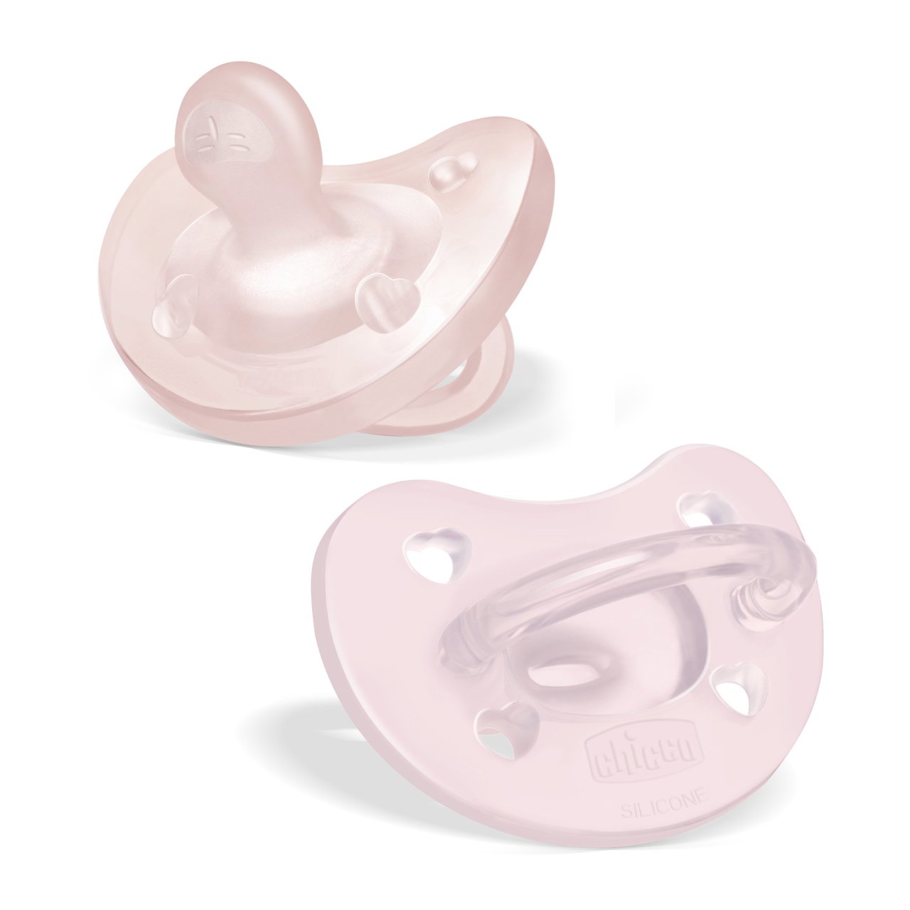 CHICCO Čiulptukas PF SOFT rožinis 2-6 m 2 vnt.