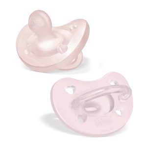 CHICCO Čiulptukas PF SOFT rožinis 6-16m 2 vnt.