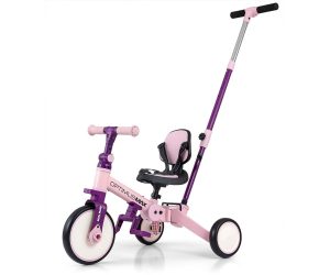 MILLY MALLY 5in1 dviratis OPTIMUS MAX rožinis – kūdikių prekė