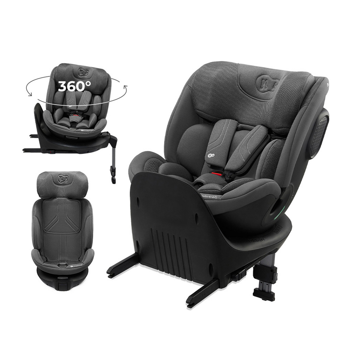 KINDERKRAFT XRIDER 2 i-Size autokėdutė pilka