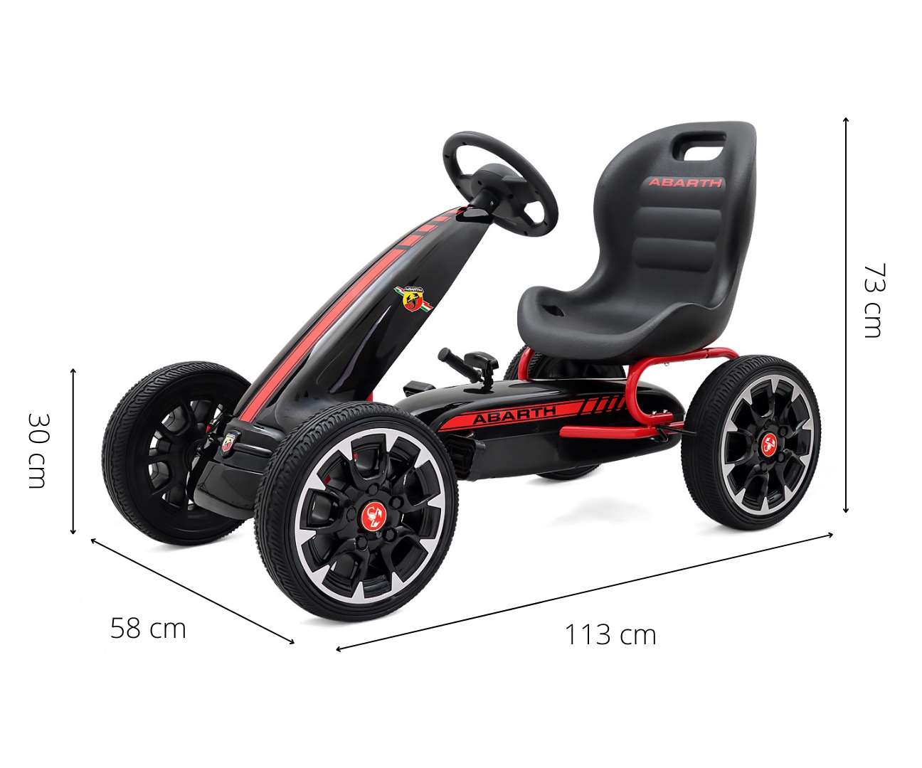 MILLY MALLY Abarth Black pedalinis gokartas – kūdikių prekė