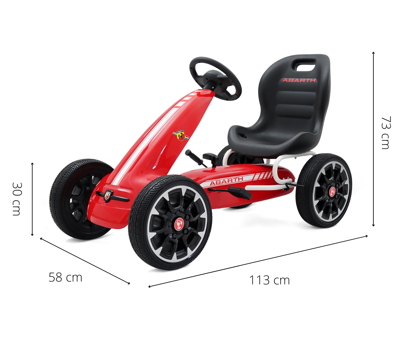 MILLY MALLY Abarth Red pedalinis gokartas – kūdikių prekė
