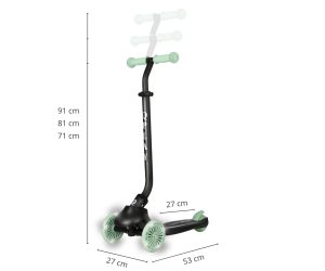 MILLY MALLY Qplay paspirtukas Sema Evo 3in1 žalias