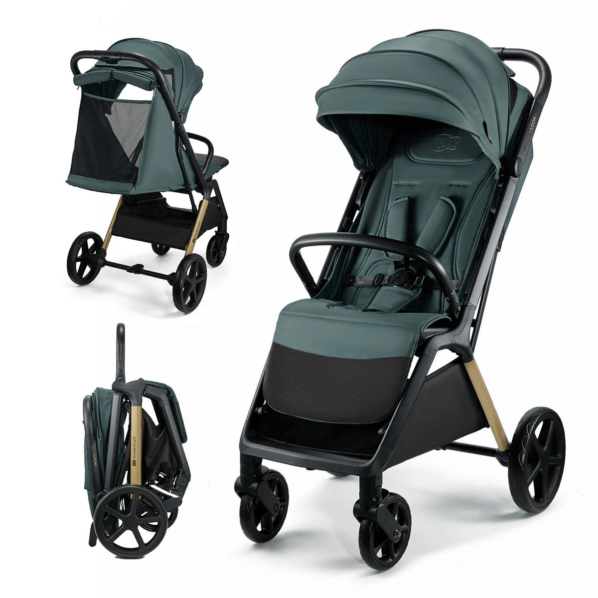 KINDERKRAFT LOOM JADE GREEN vežimėlis