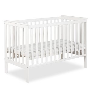 KLUPŚ IWON lova su turėklais, balta, 120×60 – kūdikių prekė