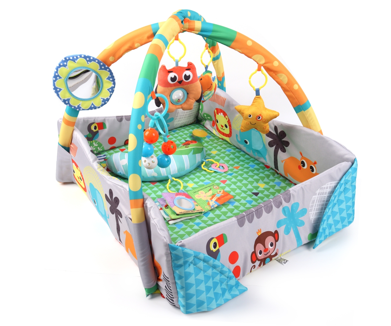 MILLY MALLY TinyMini JL628-1B Mokomasis kilimėlis 4in1 Jungle – kūdikių prekė