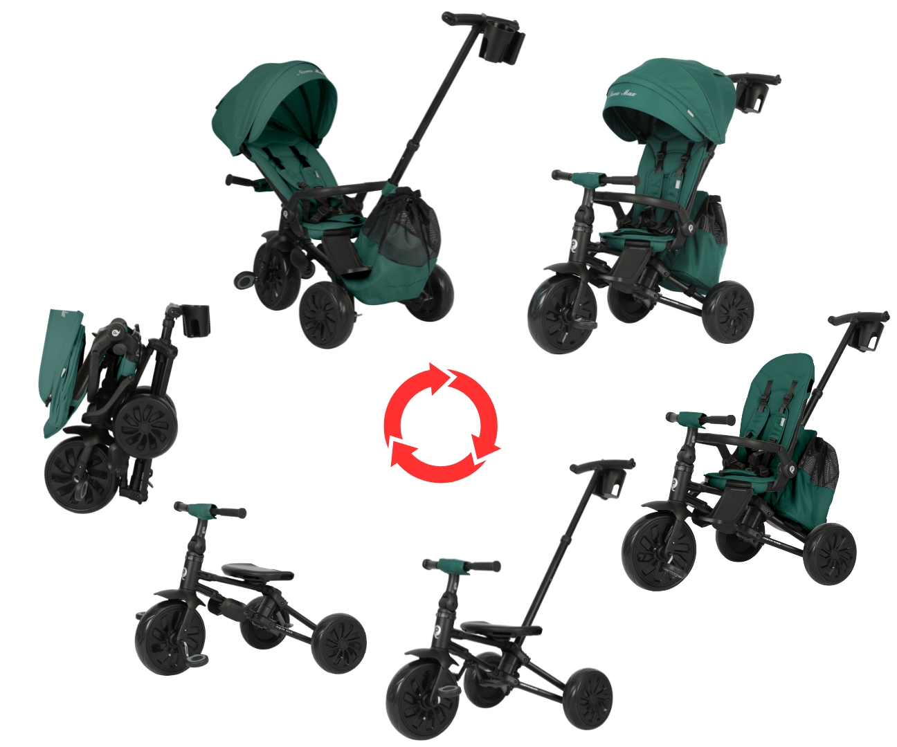 MILLY MALLY Qplay triratis Nova Max Green – kūdikių prekė