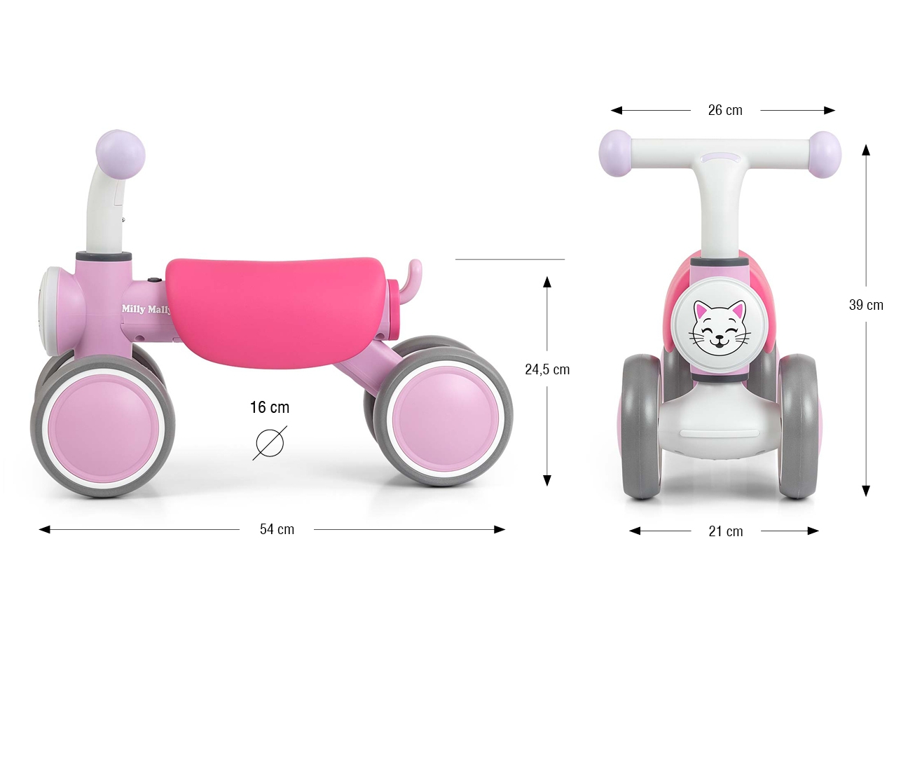 MILLY MALLY York Pink transporto priemonė – kūdikių prekė
