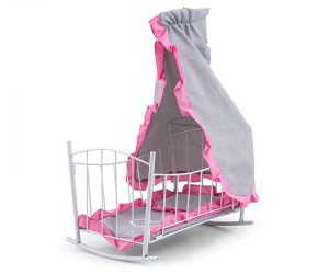 MILLY MALLY Lily lėlės lopšys su baldakimu Prestige Pink