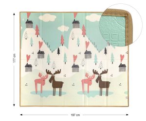 MILLY MALLY Play Pastel Deer T1 sulankstomas putplasčio kilimėlis