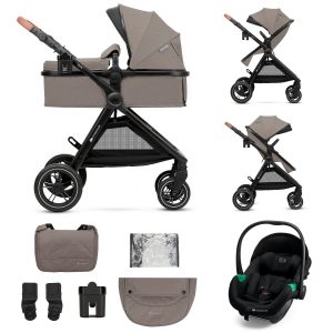 KINDERKRAFT Daugiafunkcis vežimėlis ESME PRO 3IN1 Sand Beige + MINK PRO 2