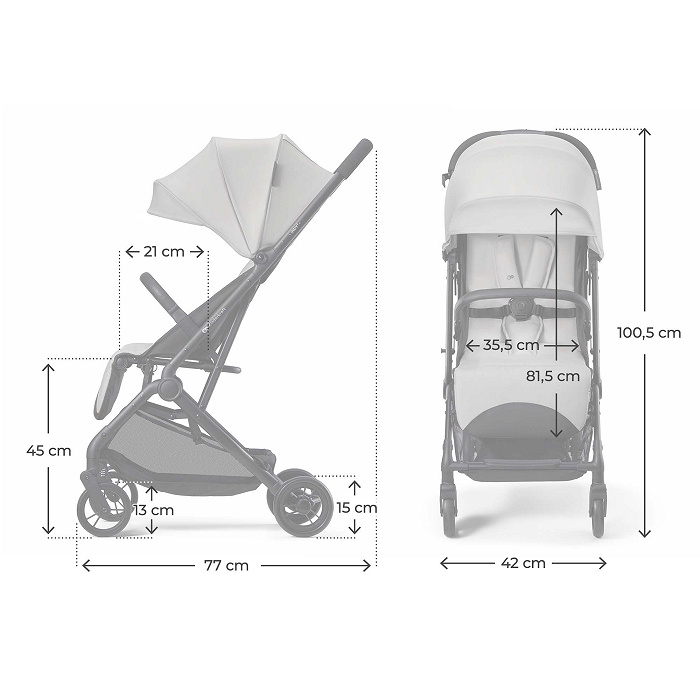 KINDERKRAFT INDY 3 Urban Grey vežimėlis - Image 7