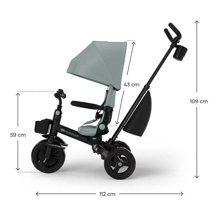 KINDERKRAFT AVEO 2 Plus Green triratis - Image 2
