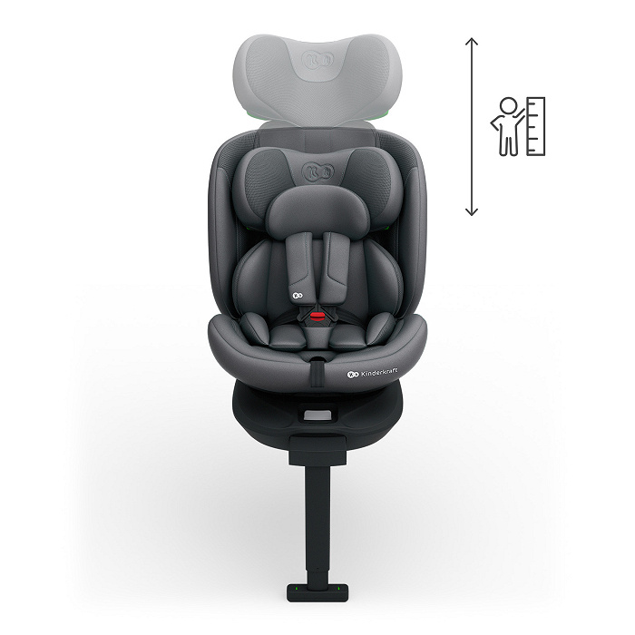 KINDERKRAFT I-360 2 PLUS i-Size autokėdutė pilka - Image 7