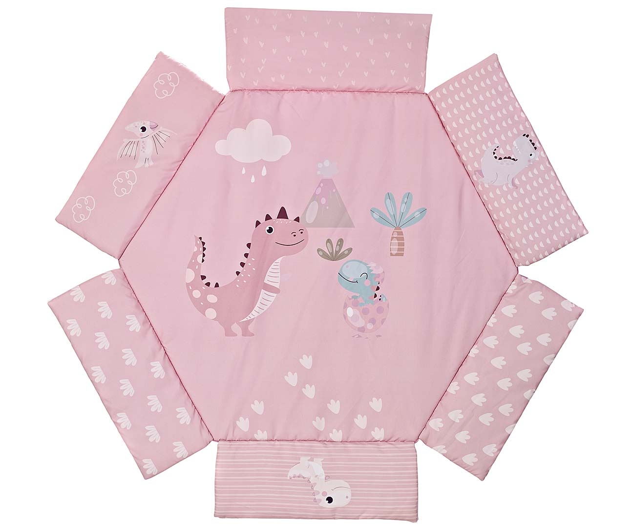 MILLY MALLY TinyMini CC9881 Dino Pink lavinantis kilimėlis – kūdikių prekė