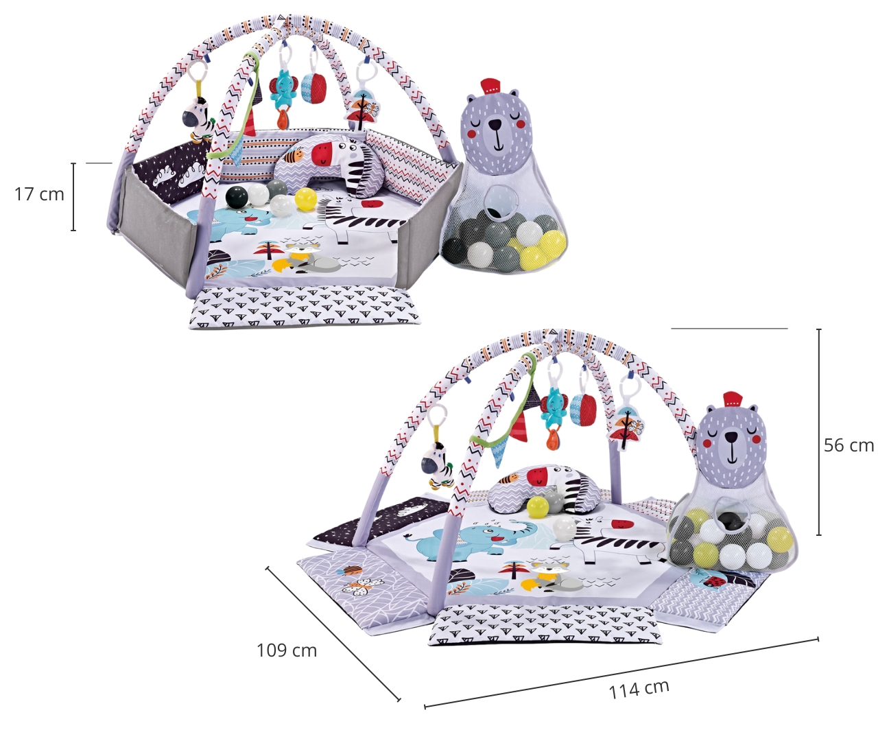 MILLY MALLY TinyMini CC9639 lavinantis kilimėlis, miegantis meškiukas – kūdikių prekė