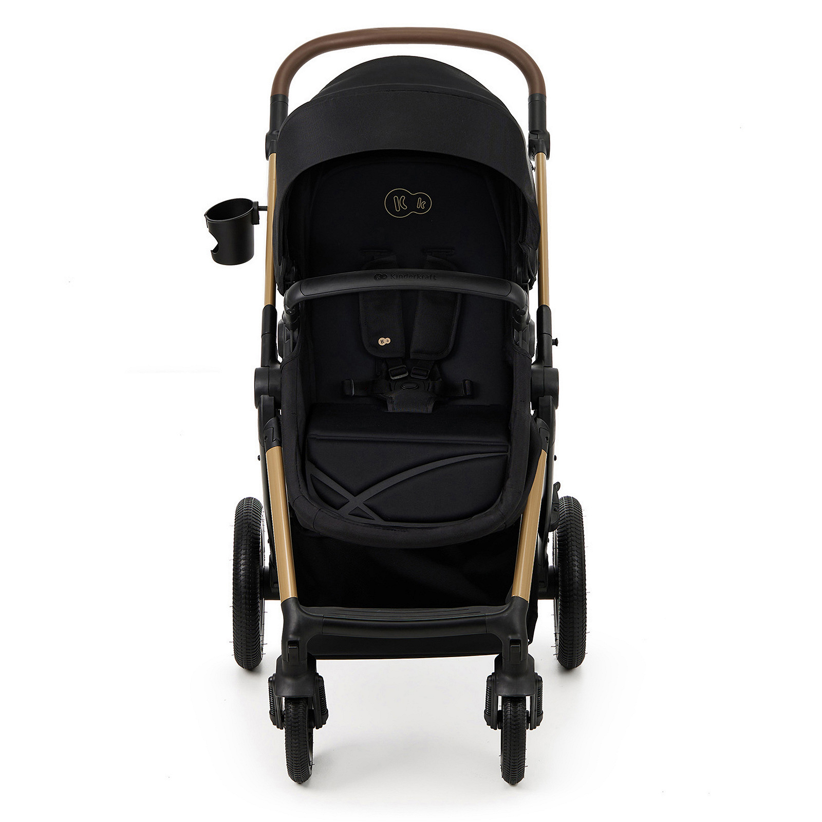 KINDERKRAFT daugiafunkcis vežimėlis MOOV 2 4in1 Pure Black AIR WHEELS – kūdikių prekė