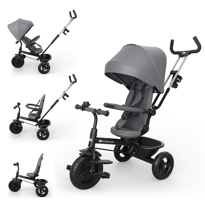 KINDERKRAFT ASTON 2 PLUS Pilkas triratis - Image 2