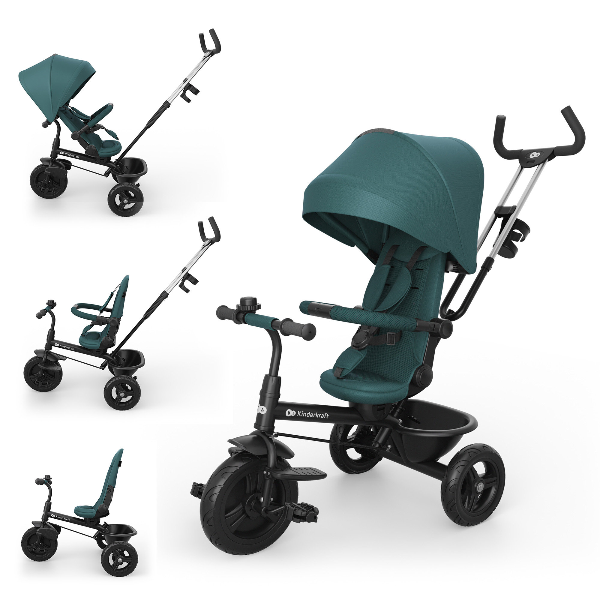 KINDERKRAFT ASTON 2 PLUS Green triratis - Image 2