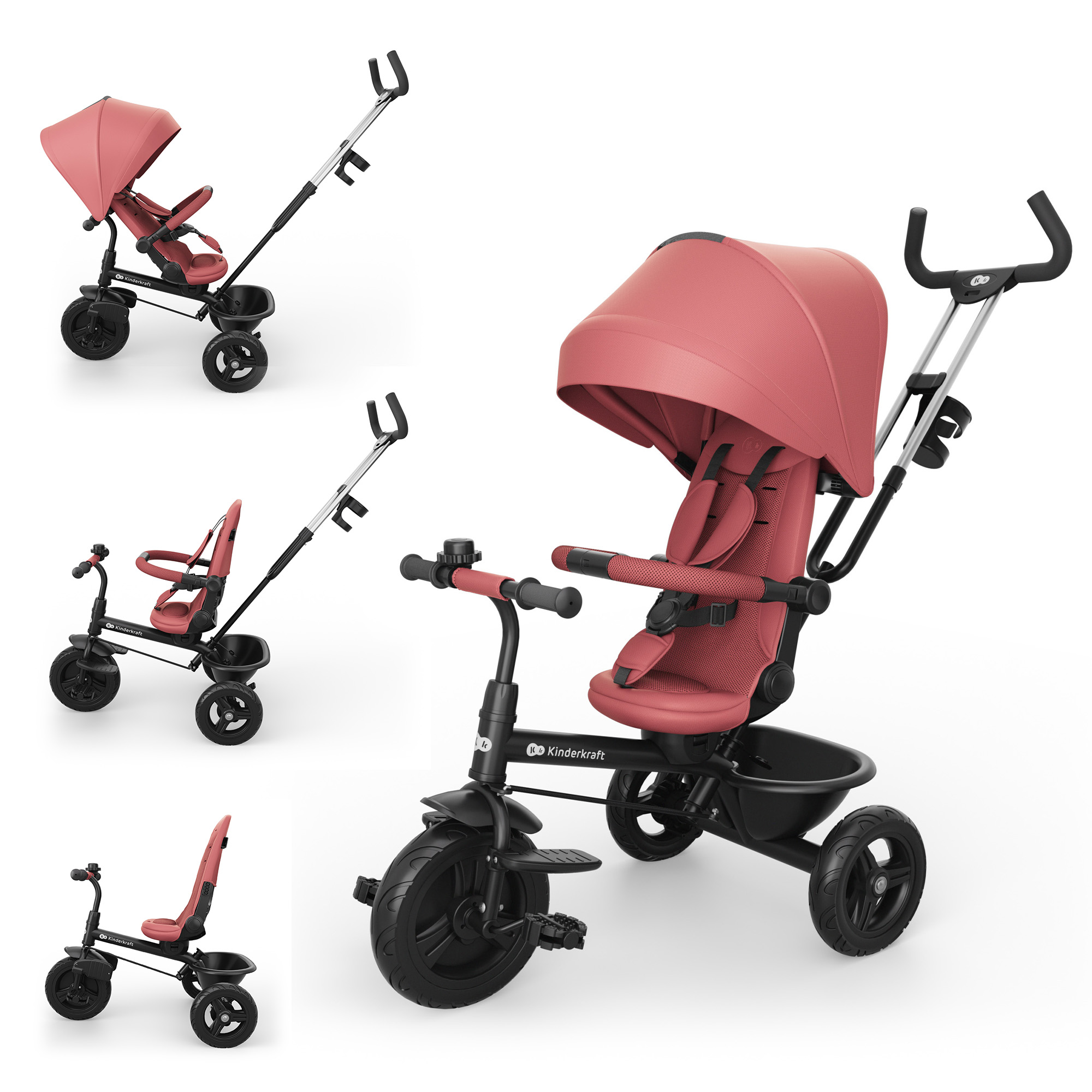 KINDERKRAFT ASTON 2 PLUS Pink triratis - Image 5