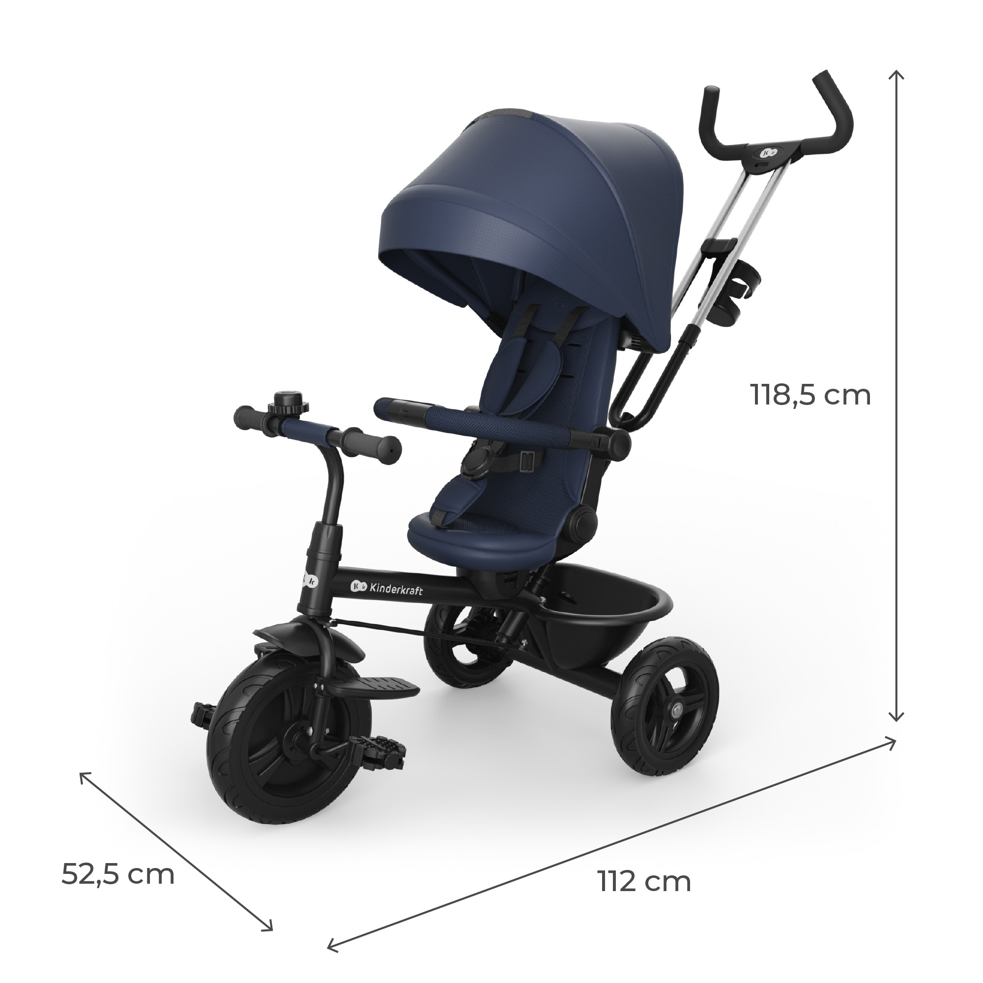 KINDERKRAFT ASTON 2 PLUS Navy triratis - Image 5