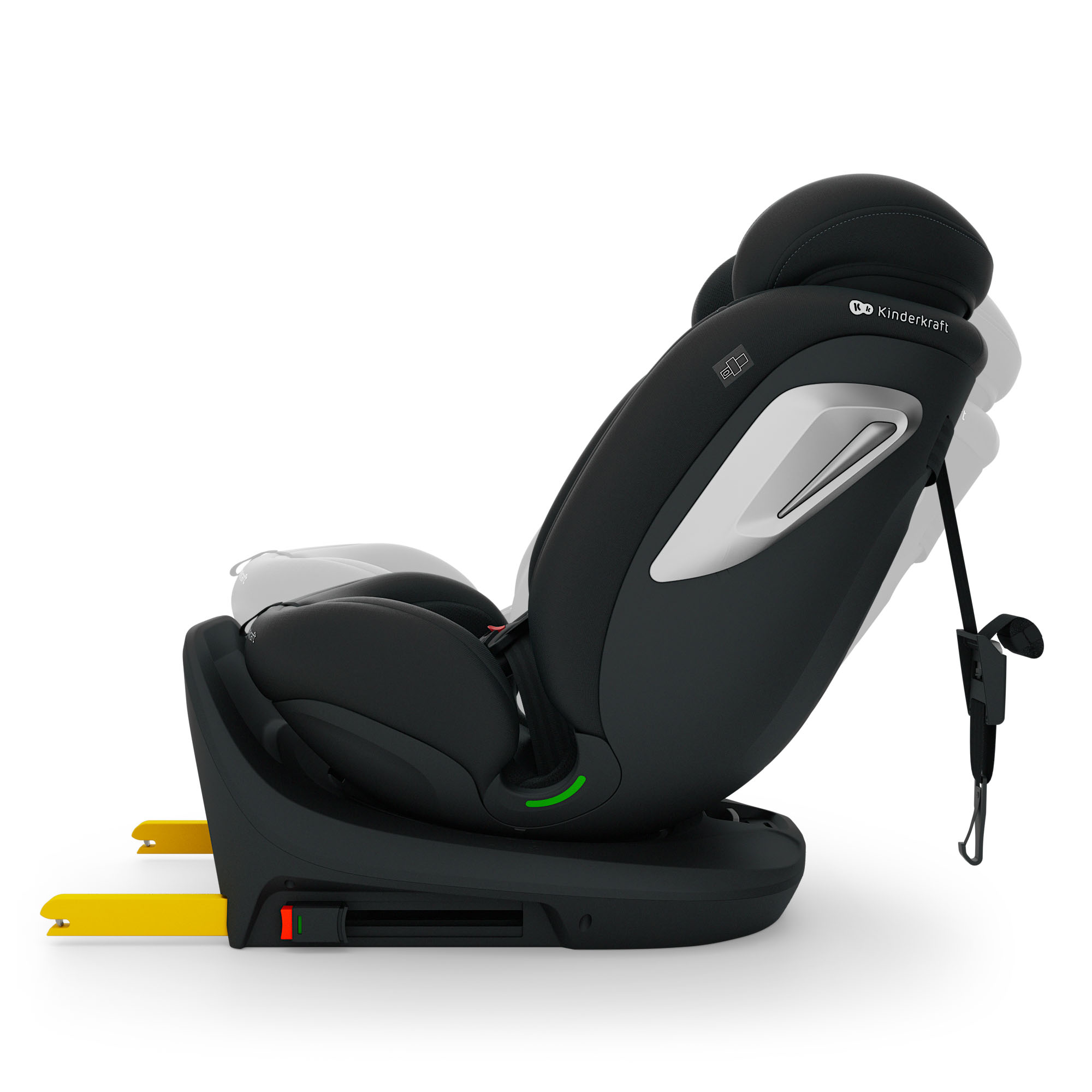 KINDERKRAFT I-GROW 2 PLUS i-Size autokėdutė juoda - Image 3
