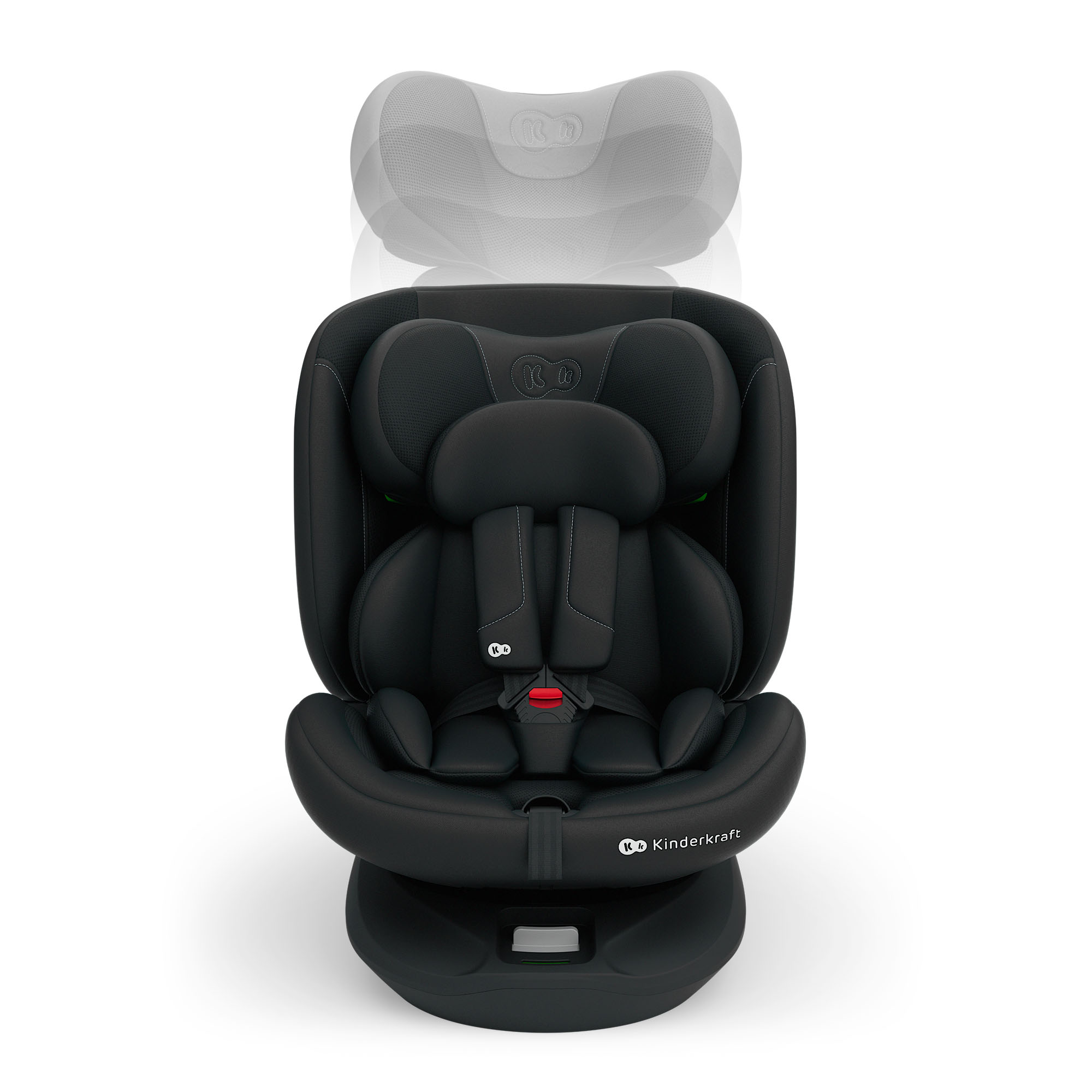 KINDERKRAFT I-GROW 2 PLUS i-Size autokėdutė juoda - Image 4