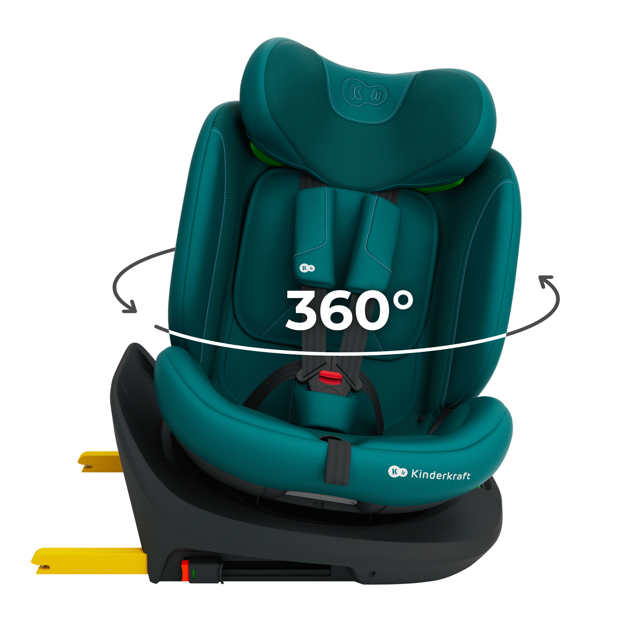 KINDERKRAFT I-GROW 2 PLUS i-Size autokėdutė žalia - Image 2