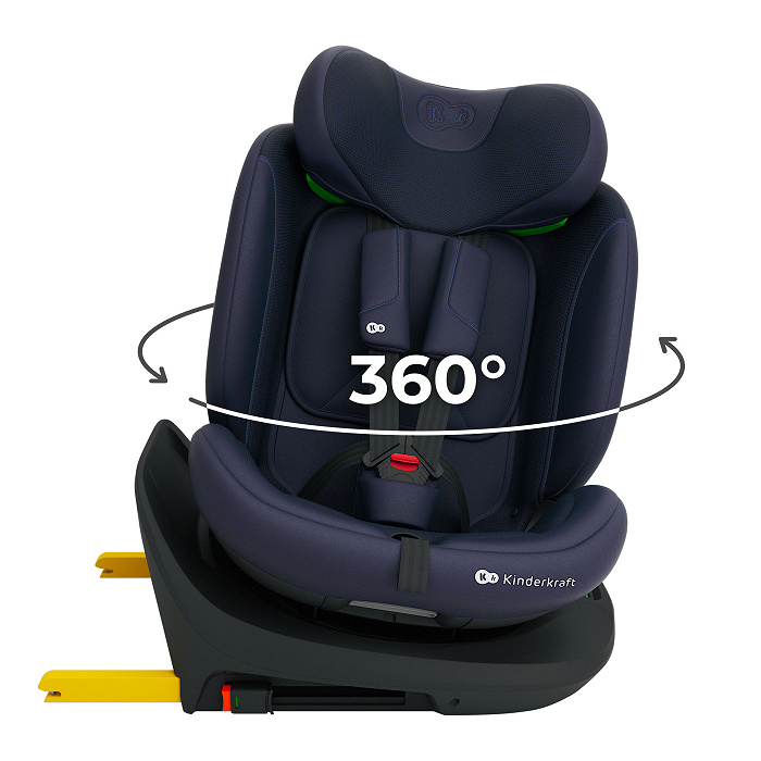 KINDERKRAFT I-GROW 2 PLUS i-Size automobilinė kėdutė tamsiai mėlyna - Image 2
