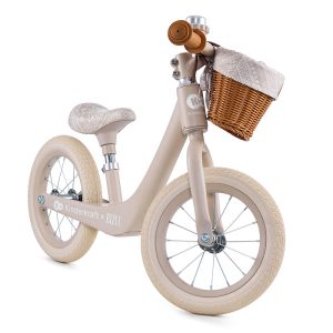 KINDERKRAFT RAPID 2 balansinis dviratis Bizuu beige – kūdikių prekė