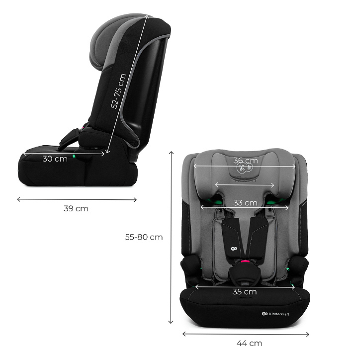 KINDERKRAFT I-COMFY i-Size DARK GREY autokėdutė - Image 4