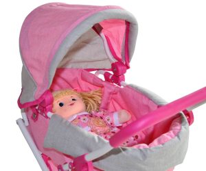 MILLY MALLY Alice Prestige Pink lėlės vežimėlis