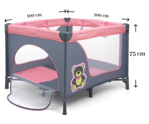 MILLY MALLY FUN Pink Bear maniežas – kūdikių prekė