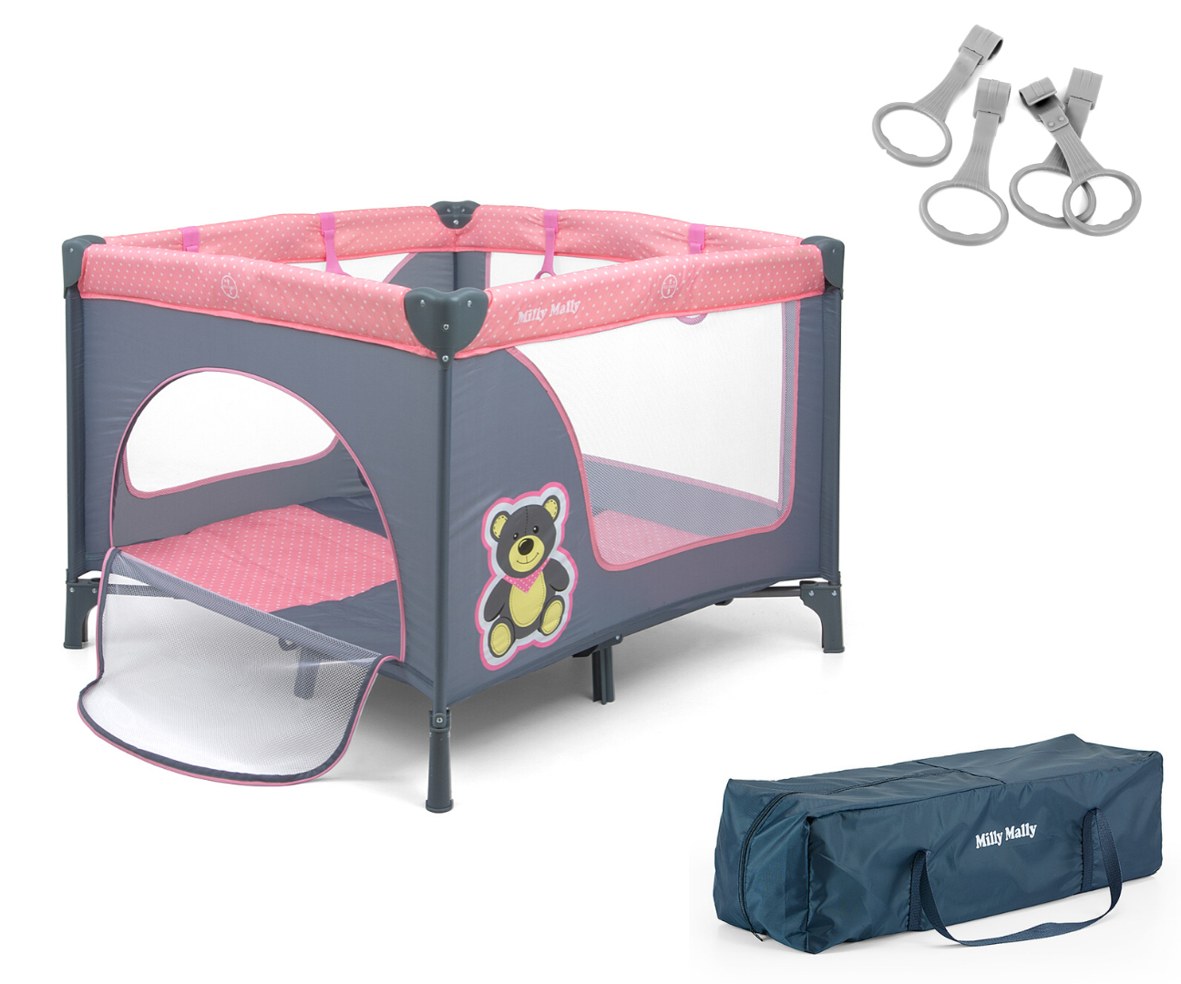 MILLY MALLY FUN Pink Bear maniežas – kūdikių prekė