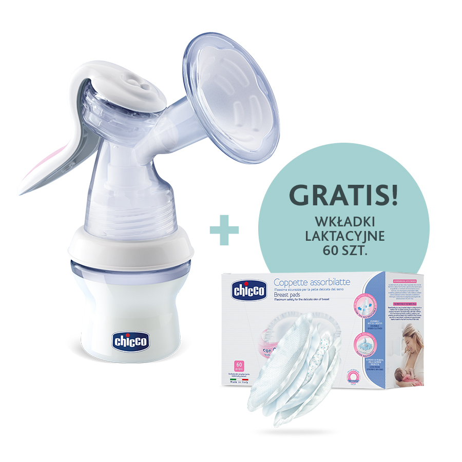 CHICCO Rankinis pientraukis + krūtų pagalvėlės 60 vnt.