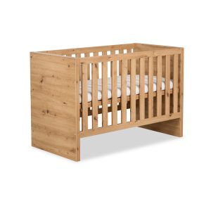 Ąžuolinė lova KLUPŚ AMELIA su turėklu 120x60