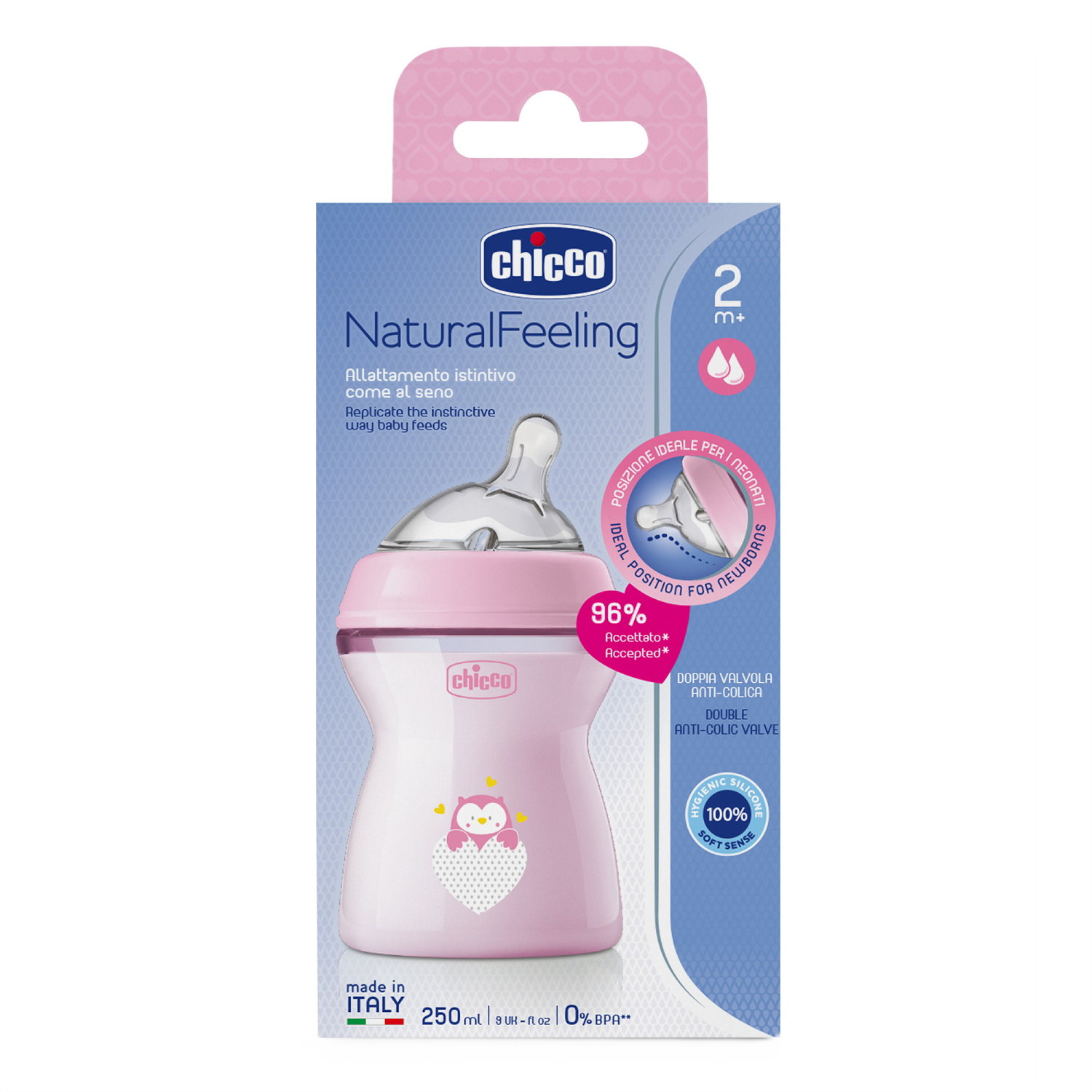 CHICCO NF plastikinis butelis 2m+ 250ml mergina - Image 6