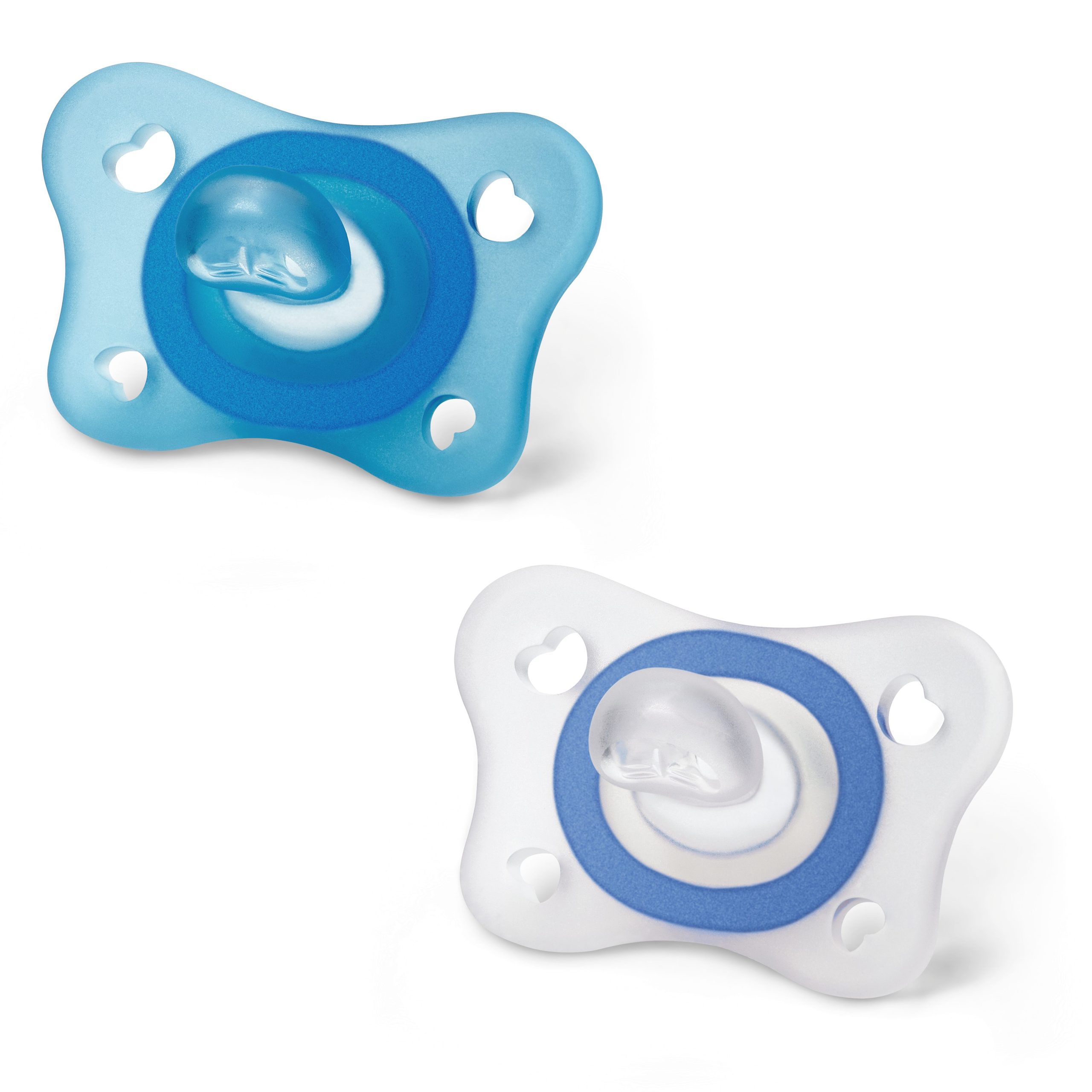 CHICCO PHYSIO MINI SOFT čiulptukas 2-6 silikoninis 2 vnt berniukas – kūdikių prekė