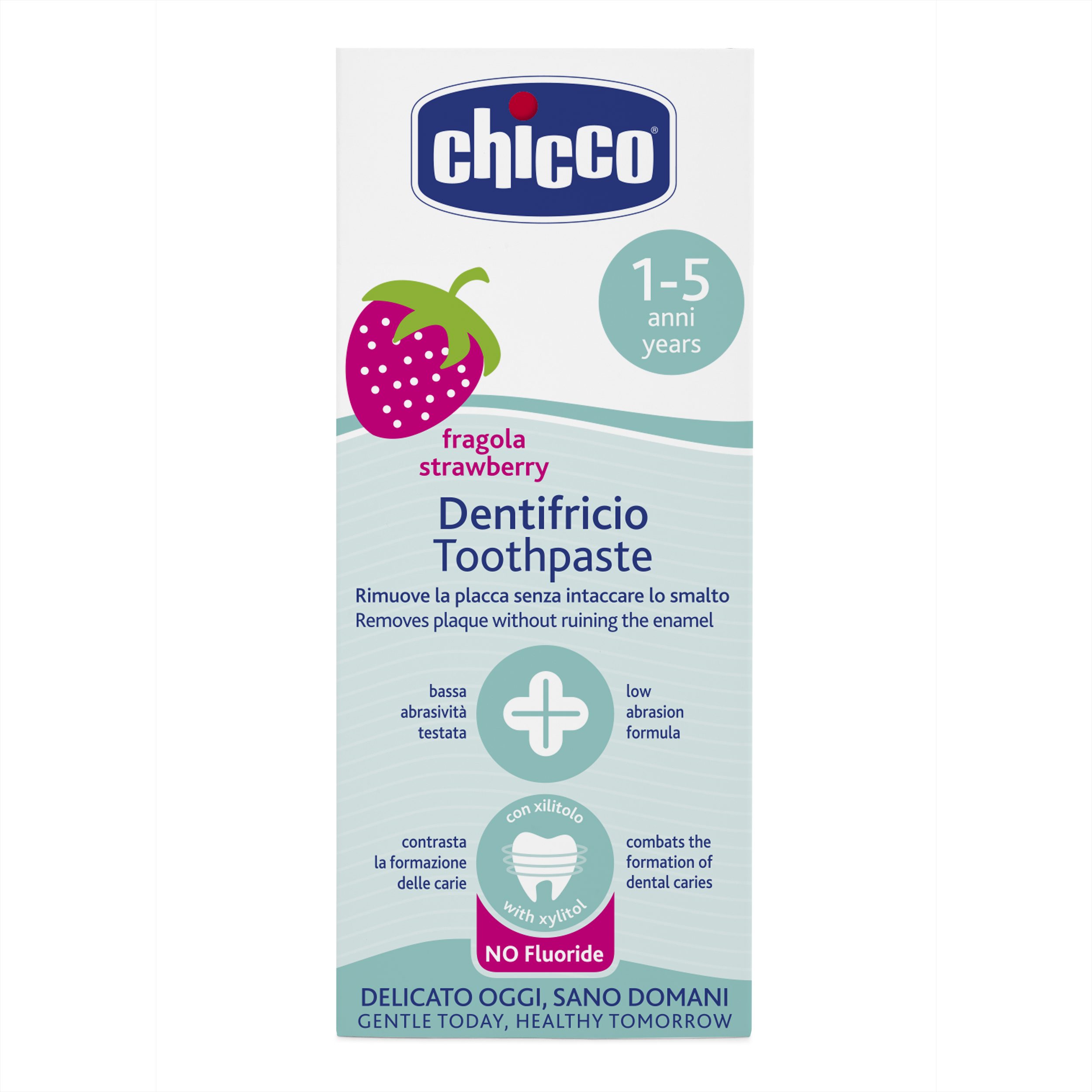 CHICCO Braškių dantų pasta be fluoro 50 ml - Image 2