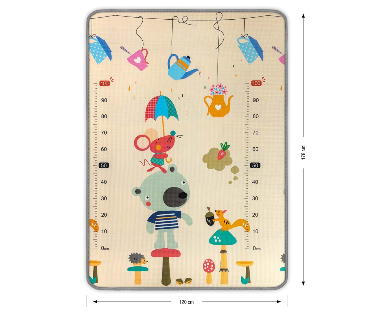 MILLY MALLY Mata piankowa zwijana Kinder Bear and Whales – kūdikių prekė