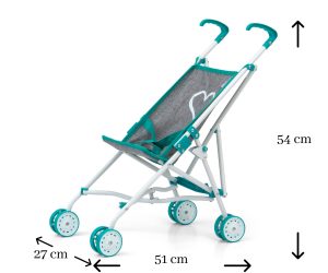 MILLY MALLY Julia Prestige Mint lėlės vežimėlis – kūdikių prekė