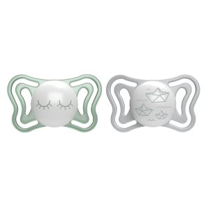 CHICCO PHYSIO LIGHT LUMI čiulptukas silikoninis 16-36m + 2 vnt.